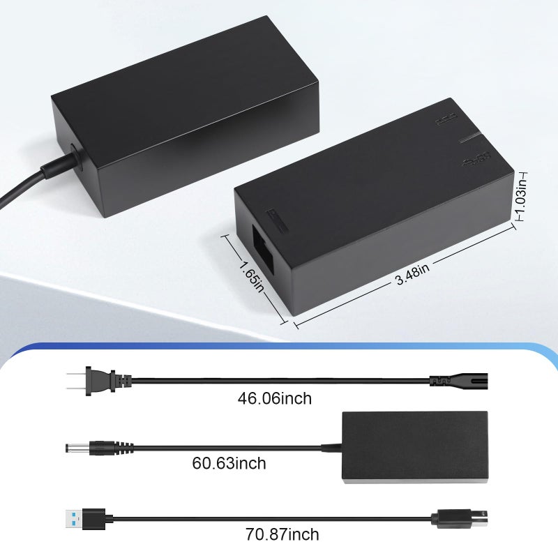 E EGOWAY Kinect Adapter for Xbox One S, Xbox One X, and Windows 10/8.1/8 PC Kinect 2.0 3.0 Sensor AC Adapter Power Supply - Image 5